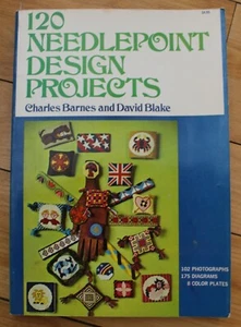 120 Needlepoint Design Projects Book Retro 1974 Barnes & Blake - Foto 1 di 8