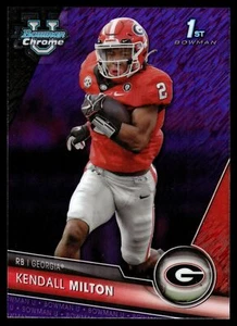 2023 Bowman Chrome University KENDALL MILTON PURPLE SHIMMER #96 GEORGIA - Picture 1 of 2