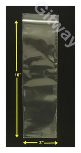 3" x 10" Reclosable Resealable Zip Top Lock Clear Poly Plastic 3x10 Bags 2 ML - Picture 1 of 4
