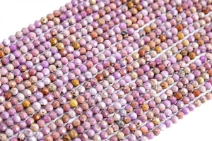 "Cuentas de fosfosiderita natural genuina de 3 mm grado A cuentas sueltas redondas facetadas de 15" - Imagen 1 de 3