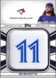 2022 Topps Player Jersey Number Medallion Relic #JNM-BB - Bo Bichette - Picture 1 of 2