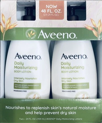New Aveeno Active Naturals Daily Moisturizing Lotion - 24 oz - 2 Pack - 48 oz - Image 1 of 2