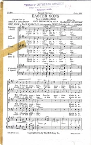 Easter Song – Paul Fehrmann / Helen A. Dickinson – SATB - Picture 1 of 1