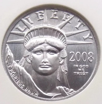 2008 $25 Platinum Eagle • NGC MS70 • PERFECT 70 Mint State (Low Mintage date) - Image 1 of 4