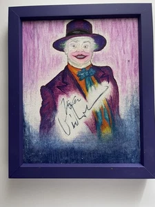 Jack Nicholson signed autograph Batman Joker 8x10" original painting JSA LOA - Picture 1 of 4