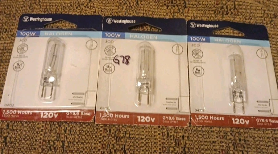 3 Westinghouse 04713 GY8.6 120V 100W Bulbs - Image 1 of 3