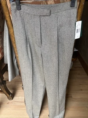 Pantalones de traje Ralph Lauren 100 % lana pura talla 4 negro crema para mujer Foto 1 de 4