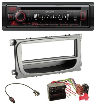 Kenwood MP3 CD USB Bluetooth DAB Autoradio für Ford Focus Galaxy C-Max ab 2007 s - Bild 1 von 4