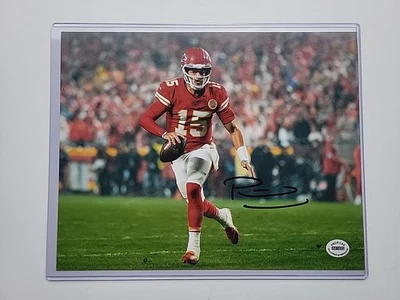 Uniforme Patrick Mahomes #15 firmado a mano autografiado fotografía 8x10 con certificado de autenticidad Chiefs Foto 1 de 4