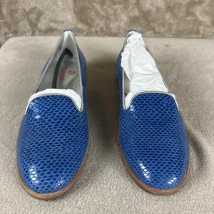 Mocassini Marc Joseph New York Columbus Circle blu reale serpente stile mocs 54517 - Foto 1 di 7