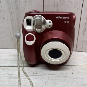 Polaroid 300 Instant Camera Red White Mini Film Instant Flash Retro Photo Snap - Picture 1 of 2