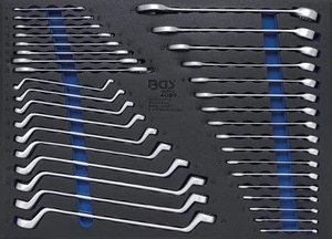Inserto de carro de taller BGS 3/3: llave de boca / llave de anillo | 35 piezas - Imagen 1 de 1