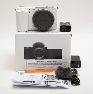 Sony Alpha ZV-E10 ZVE10 White (ILCZVE10/W) Mirrorless Camera * Body Only * USA - Image 1 of 4