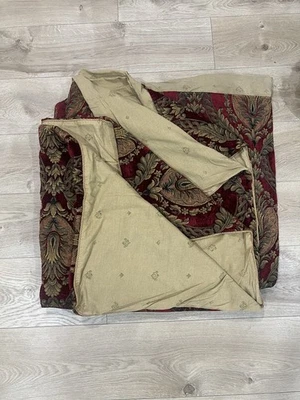 JUEGO DE 2 EDREDONES Y 2 FUNDAS CROSCILL Rojo y Dorado IMPERIAL EMPRESS KING RETIRADO Foto 1 de 4