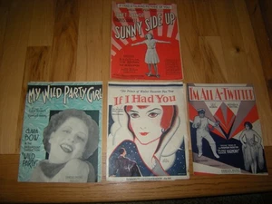 Clara Bow WILD PARTY Sheet Music "My Wild Party Girl" 1929 + 2 bonus sheets p233 - Picture 1 of 1