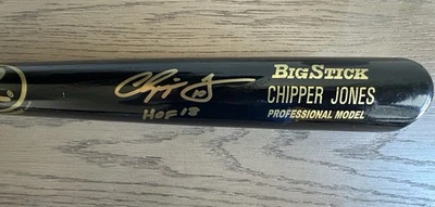 Chipper Jones Signed Rawlings Big Stick Bat w/HOF 18 Inscription & JSA COA - Image 1 of 4