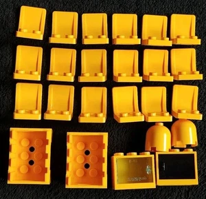 LEGO Furniture Chairs Container Cabinet Box Cupboard Crate Drawers Yellow Bundle - Picture 1 of 4