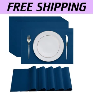 Luxurious Cloth-Like Disposable Placemats - Blue 18" x 12" for Effortless Dining - Picture 1 of 10