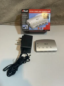 Trust 411E 4-Port USB Power Hub mit Netzteil - getestet & funktionsfähig - Vintage Ret - Bild 1 von 4