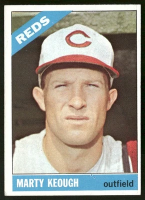 Marty Keough 1966 Topps #334 Cincinnati Reds VG-EX Dimple - Image 1 of 2