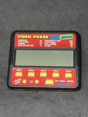 Radica Video Poker Royal Flush 2000 #410 Portátil Electrónico Probado Juego A2 Foto 1 de 2