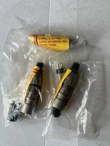 New RS Components 3 packs 3 Way X Series Cable Mounting Sockets Nickel Finish - Picture 1 of 2