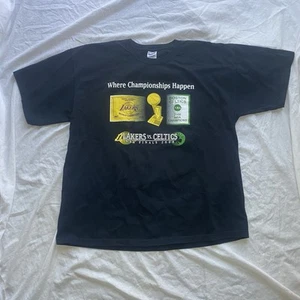 LA Lakers vs Boston Celtics NBA Finals 2008 2side T-shirt Size XL - Picture 1 of 6