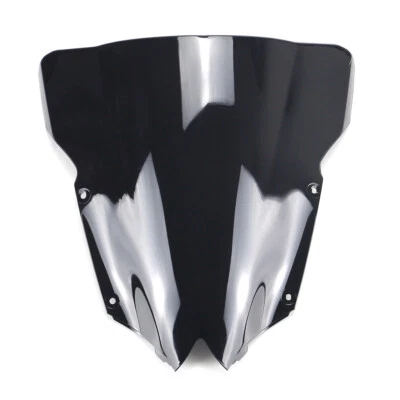 Black Motorcycle Windshield Windscreen For Yamaha YZF R6 2008-2016 Double Bubble - Image 1 of 3