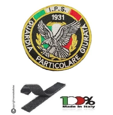 Patch Ricamata con strip Guardia Particolare Giurata G.P.G. I.P.S. Aquila 1931