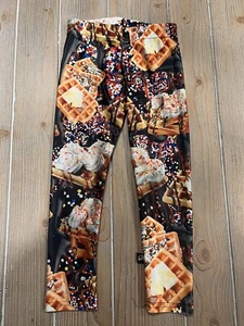 Zara Terez Girls' Waffle & Ice Cream Print Leggings Size Medium Retail $58 - Picture 1 of 8