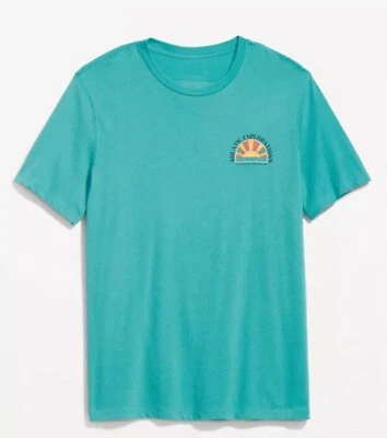 Camiseta de manga corta Old Navy para hombre talla XXL ~ suave lavada cuello redondo turquesa Foto 1 de 2
