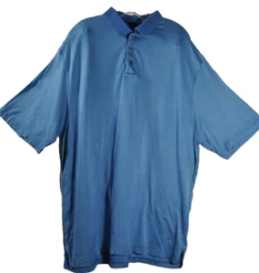 GARY PLAYER Men’s Size 2XL Blue Stretch 3 Button Short Sleeve Polo Golf Shirt - Picture 1 of 11