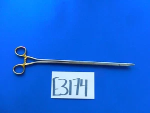 Soporte de aguja de mandíbula dentada curvada E3174 Aesculap BM089R Durogrip 14,25" de largo - Imagen 1 de 3