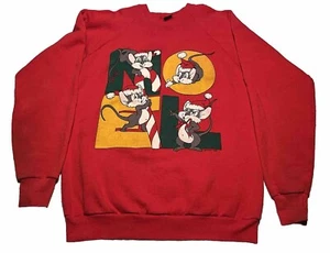 Cuello redondo vintage de la película navideña de 1991 An American Tail - Imagen 1 de 6