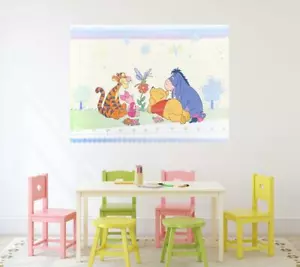 Jumbo Winnie The Pooh & Friends Wall Mural Piglet Tigger Eeyore Room Decor Decal - Picture 1 of 5