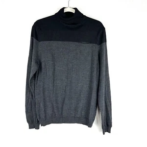 Maglione The Kooples nero grigio girocollo 100% lana taglia large - Foto 1 di 7