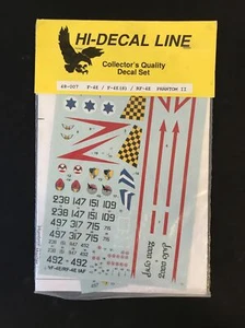 Hi-Decal Line 48-007, 1:48, Israeli F-4E, RF-4E, F-4E(S) and Phantom II - Picture 1 of 2