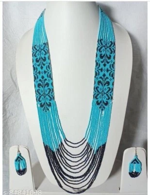 Collar Hecho a Mano Semilla Cuentas Boho Estilo Americano Nativo Cuentas Multi Hilo Foto 1 de 4