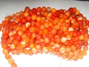 - Pietre Dure Forate a Filo - AGATA ARANCIONE sfera 8 mm 46-50 pz ca. - Picture 1 of 1