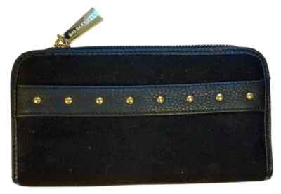 Cartera sin asas Big Buddha de gamuza estilo 8"x4" cierre con cremallera boho chic Foto 1 de 4