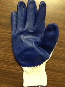 120 PAIA GUANTI IN MAGLIA STRINGATA RIVESTITI IN LATTICE BLU GRANDI NUOVI 10 DOZZINE - Foto 1 di 1