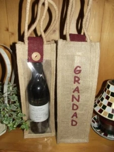 Acquista 1 ricevi 2 gratis! Sacchetto bottiglia regalo vino dell'Assia "Nonno". prende taglia 1L - Foto 1 di 2
