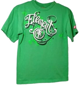 Youth M Kelly Green Cotton Element Skateboards T Shirt Medium 12/14 Sk8r - Picture 1 of 13