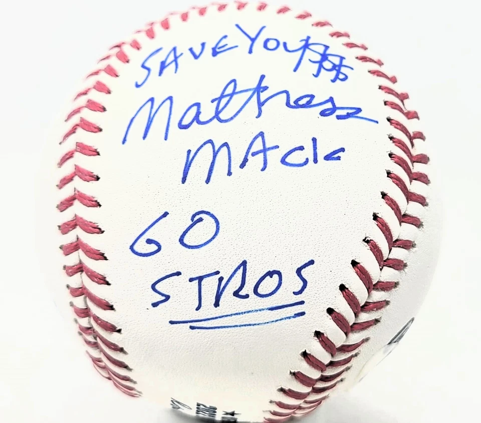 Jim "MATTRESS MACK" McIngvale Signed 2022 Astros World Series Baseball PSA/DNA - Image 1 of 4