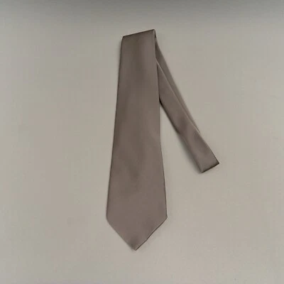 Solid Gray Satin Tie 3.5x58 Necktie NWT Geoffrey Beene - Image 1 of 4