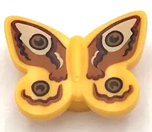 Lego New Bright Light Orange Butterfly w/ Stud Holder Reddish Brown Wings Part - Picture 1 of 1