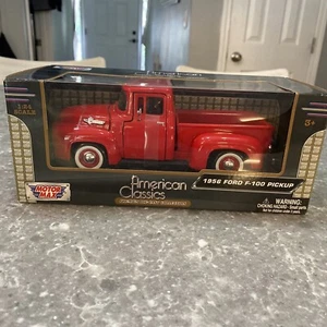 Ford F-100 Pickup Truck 1956 American Classics 1:24 scale by Motor Max Red - Picture 1 of 11