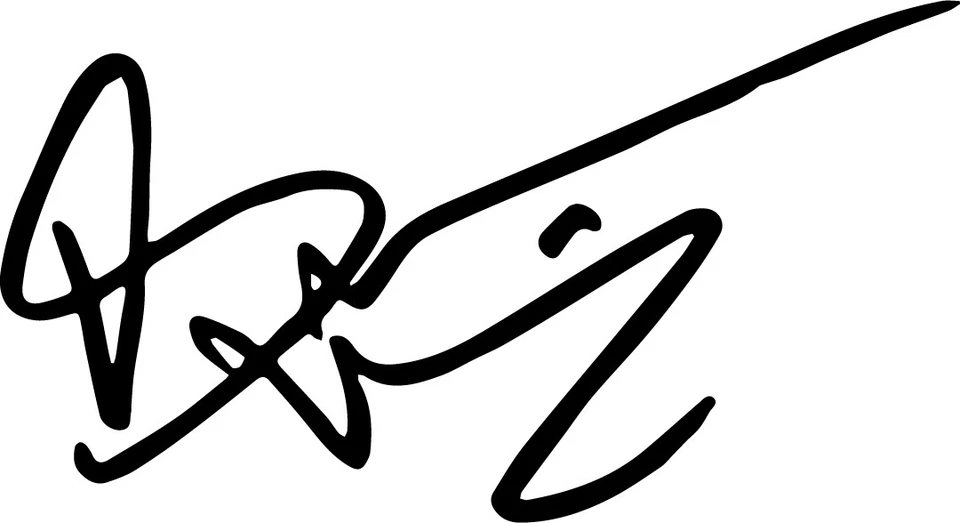 Bruce Dickinson Autograph Signature VINYL DECAL STICKER Iron Maiden metal beast