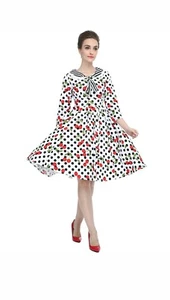 Heroecol 1950s 50s 60s Vintage Retro Dress Swing Cocktail Rockabilly V32-8088 XS - Picture 1 of 2