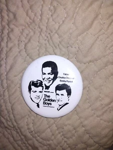 Very rare Fabian,Chubby Checker and Bobby Rydell the golden boys pinback Button - Picture 1 of 1